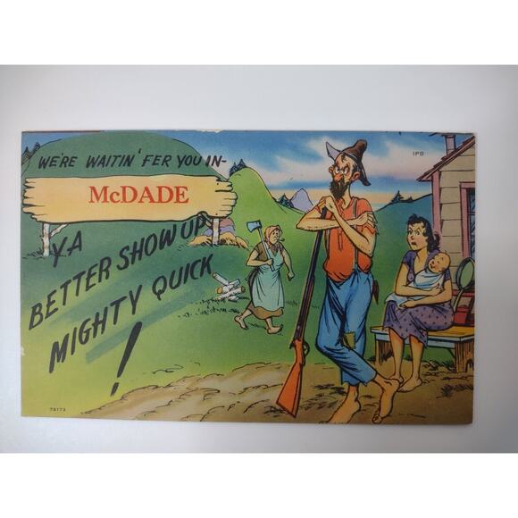 8 VTG Tichnor Texas Postcards McDade Humorous Retro Caricature Unposted - Picture 9 of 11